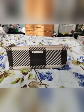 Kate Spade Checkered Black & Cream Shoulder Bag